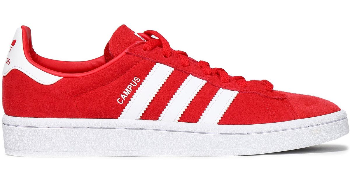 womens red adidas campus