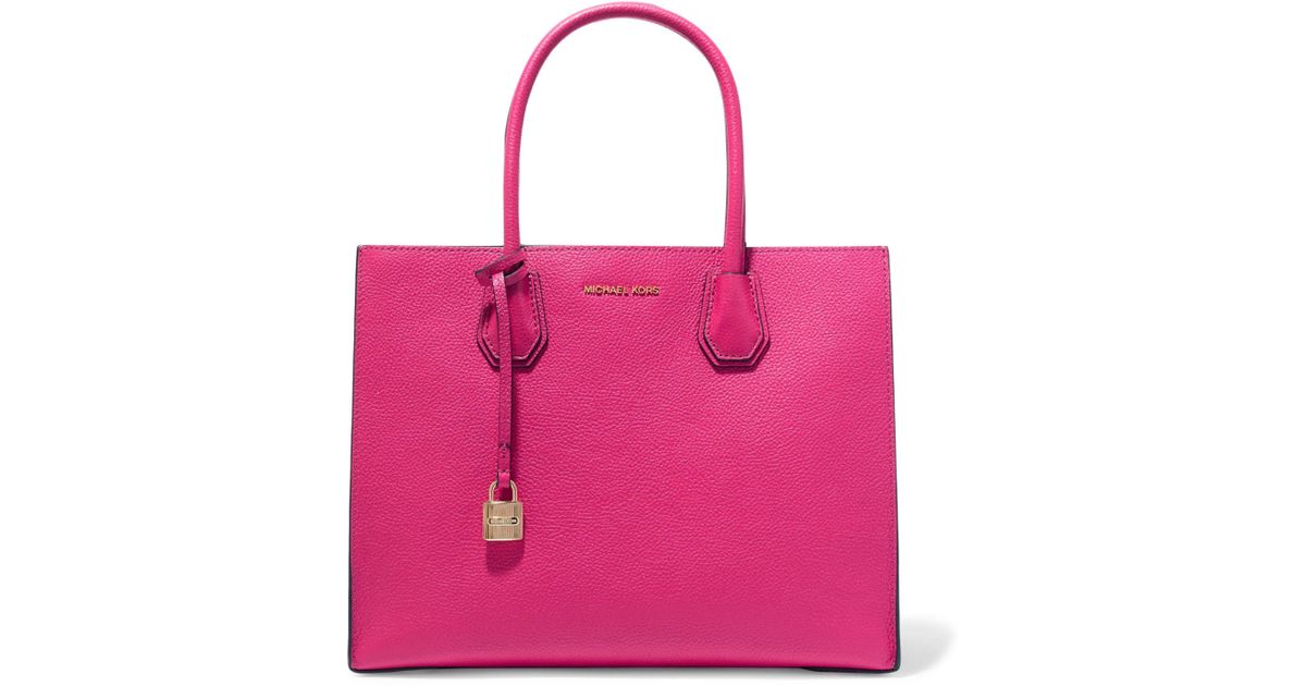 Michael Kors Textured Leather Tote Bright Pink In Lyst