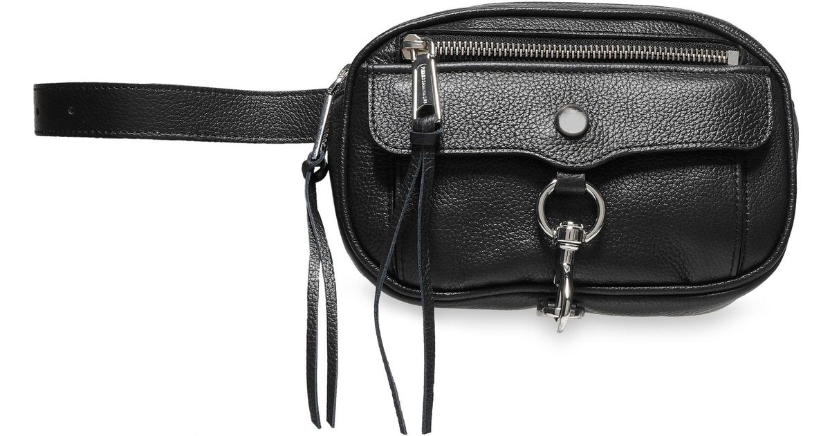 Rebecca Minkoff Woman Textured-leather Belt Bag Black in Black - Lyst