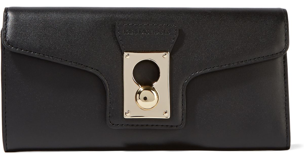 Lyst - Karl Lagerfeld Leather Wallet in Black