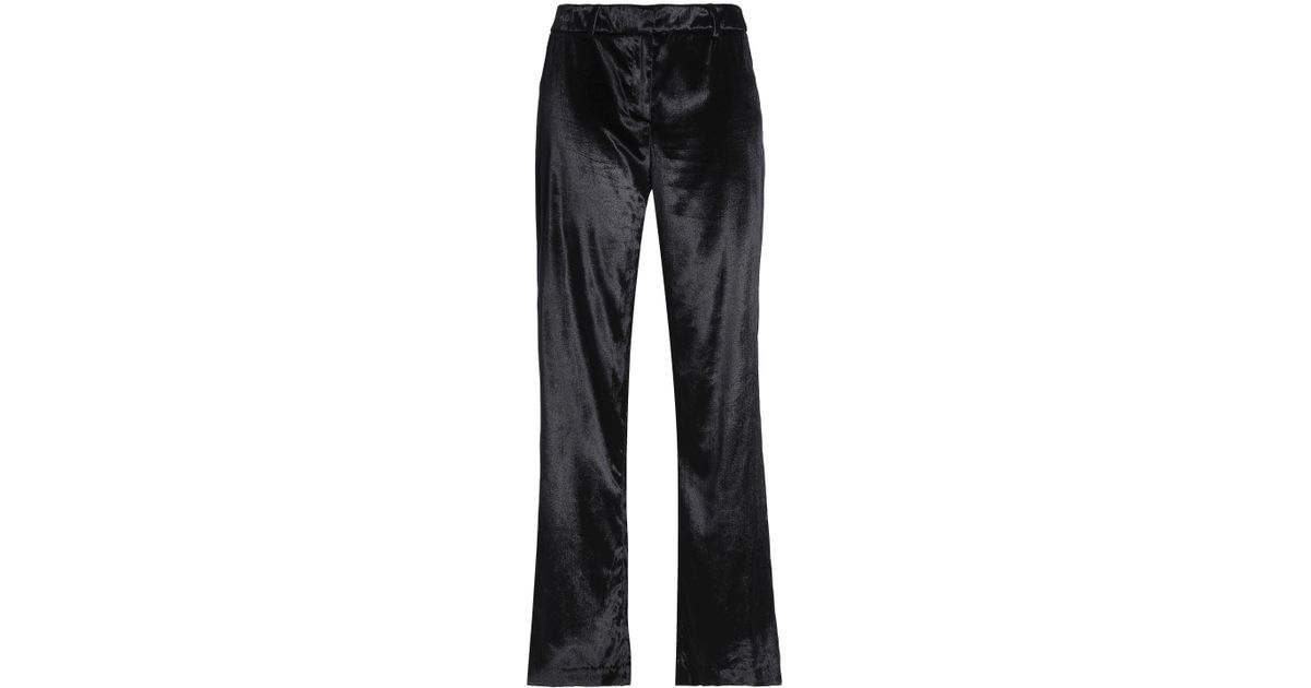 velvet straight leg pants