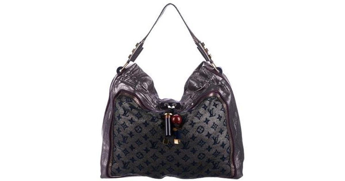 Lyst Louis Vuitton Snakeskin Trimmed Monogram Lurex Bluebird Tote Lyst Louis Vuitton Snakeskin Trimmed Monogram Lurex Bluebird Tote Violet In Purple