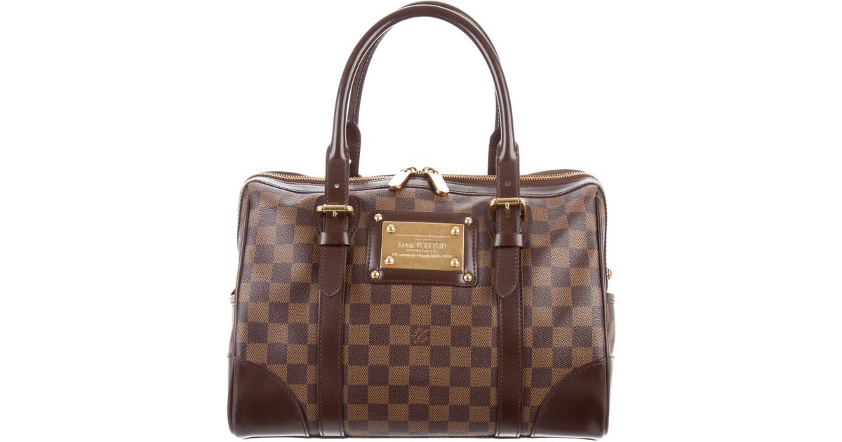 Lyst Louis Vuitton Damier Ebene Berkeley Bag Brown In Natural