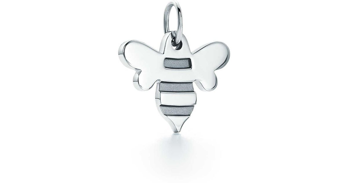 Tiffany Co Metallic Charms Honey Bee Charm In Sterling Silver - Tiffany Bee Pendant Necklace Tiffany Co Metallic Charms Honey Bee Charm In Sterling Silver - Tiffany Bee Pendant Necklace