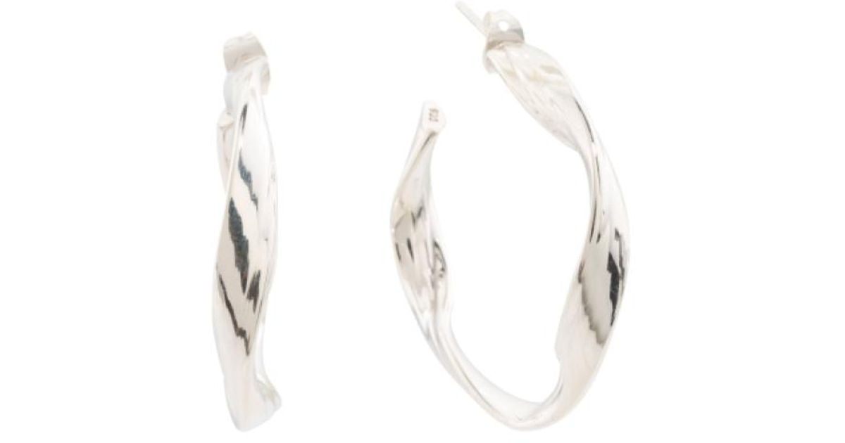 Lyst Tj Ma Handmade In Mexico Sterling Silver Mobius Hoop Lyst Tj Ma Handmade In Mexico Sterling Silver Mobius Hoop Earrings Metallic