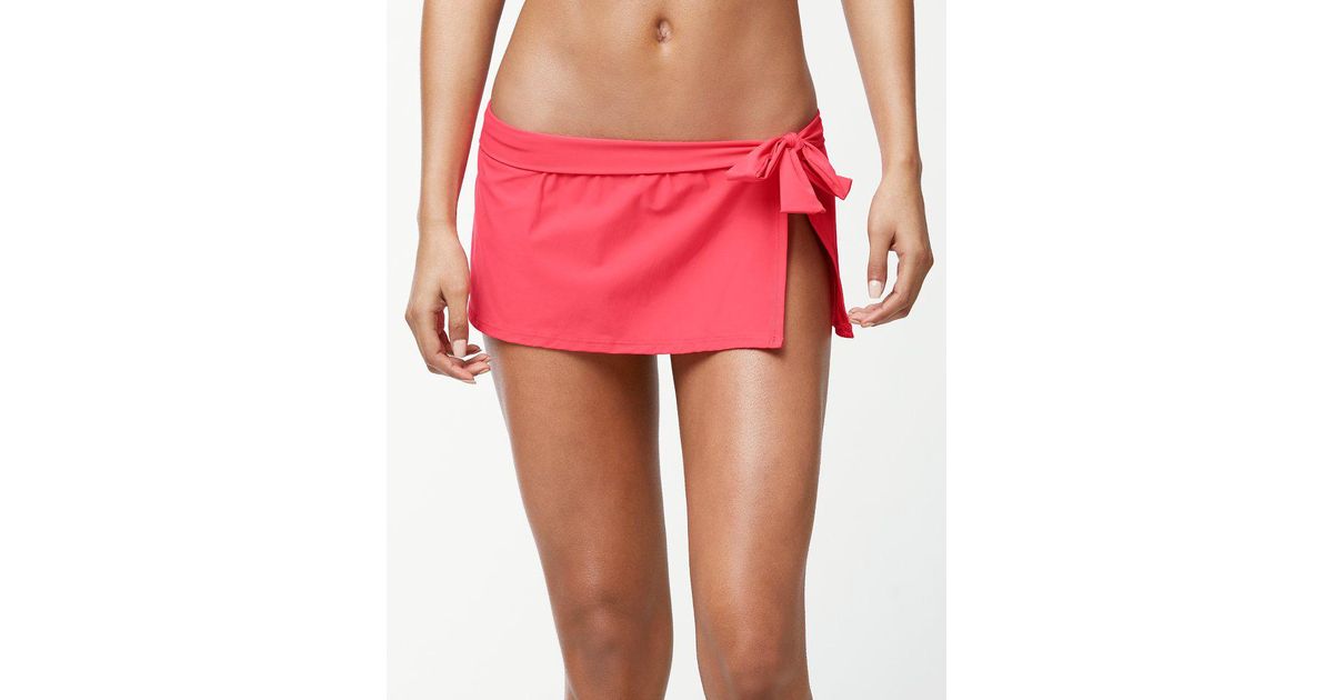 Lyst Tommy Bahama Pearl Skirted Hipster Bikini Bottoms In Red