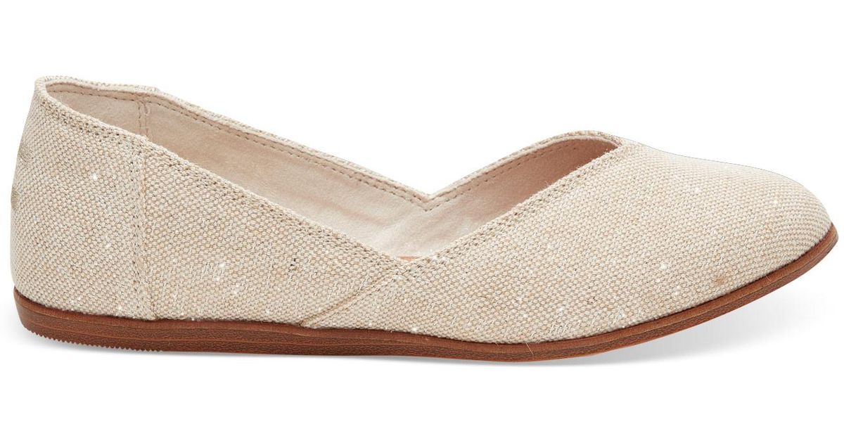 Toms Natural Metallic Burlap Women S Jutti Flats Toms Natural Metallic Burlap Women S Jutti Flats