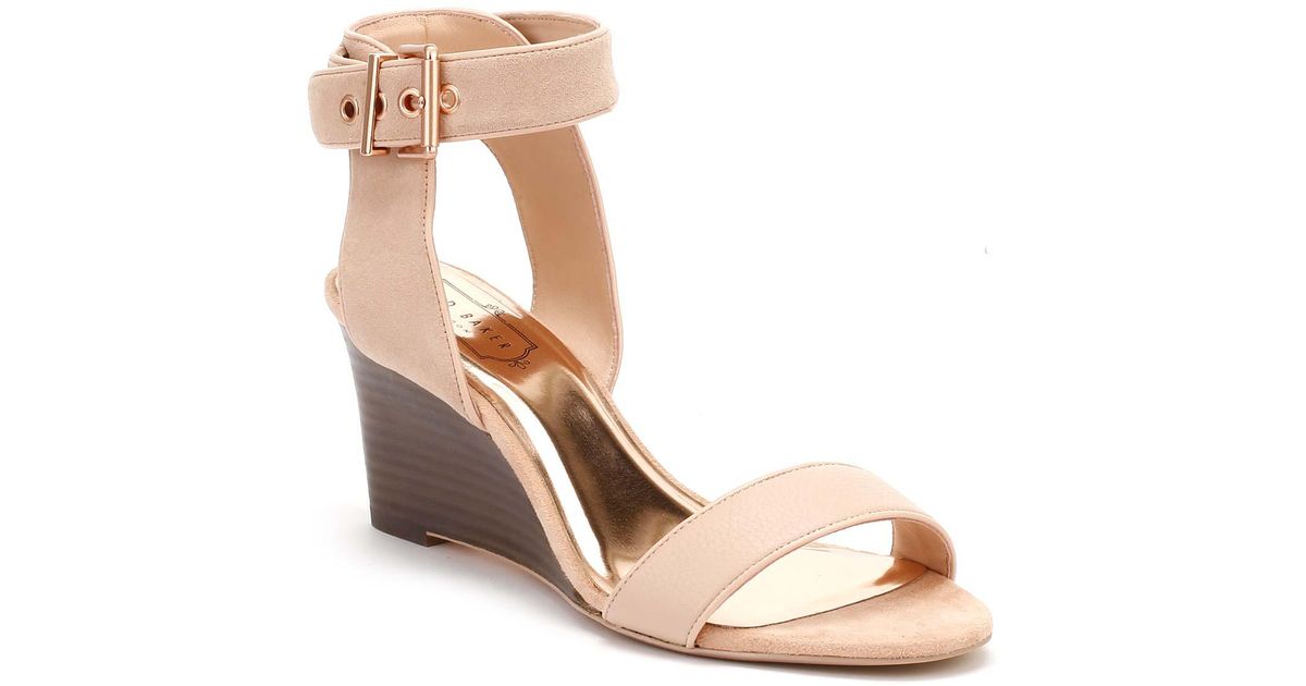 light pink wedge sandals