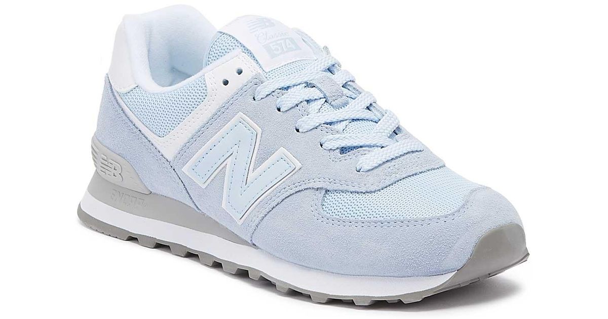 New Balance Womens 574 Blue Classic Trainers in Blue - Lyst