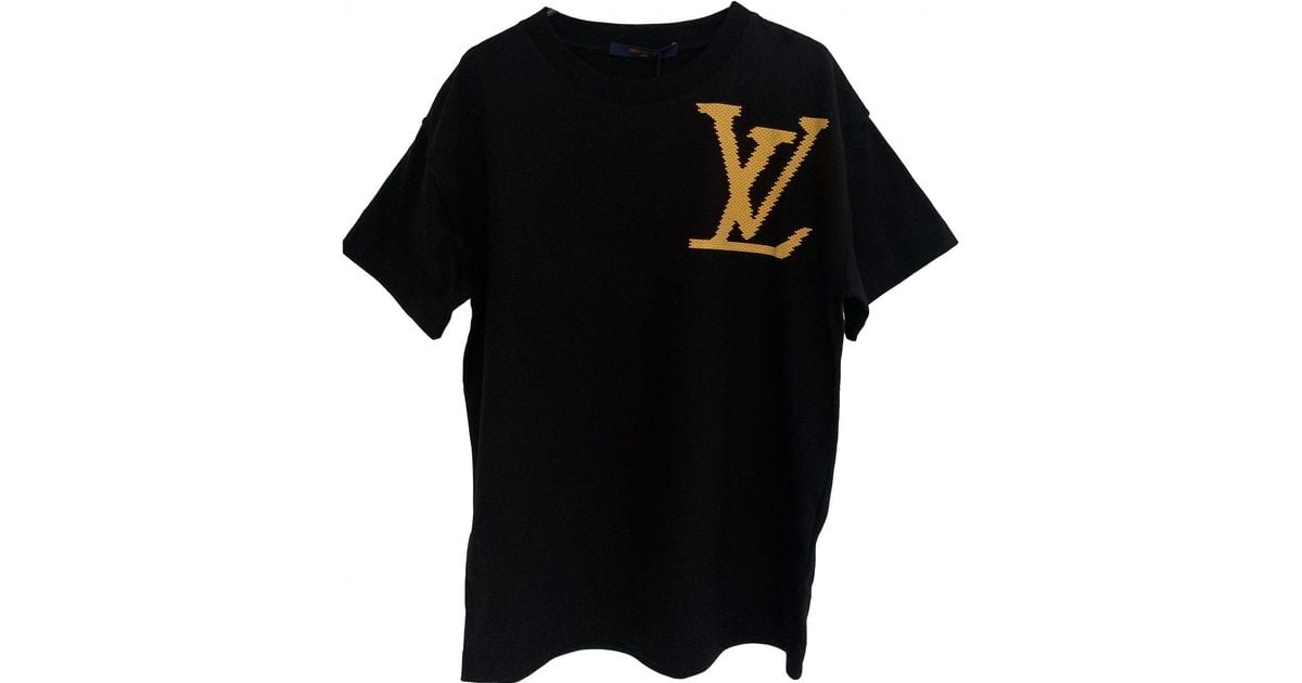 Lyst - Louis Vuitton Pre-owned Black Cotton T-shirts in Black for Men