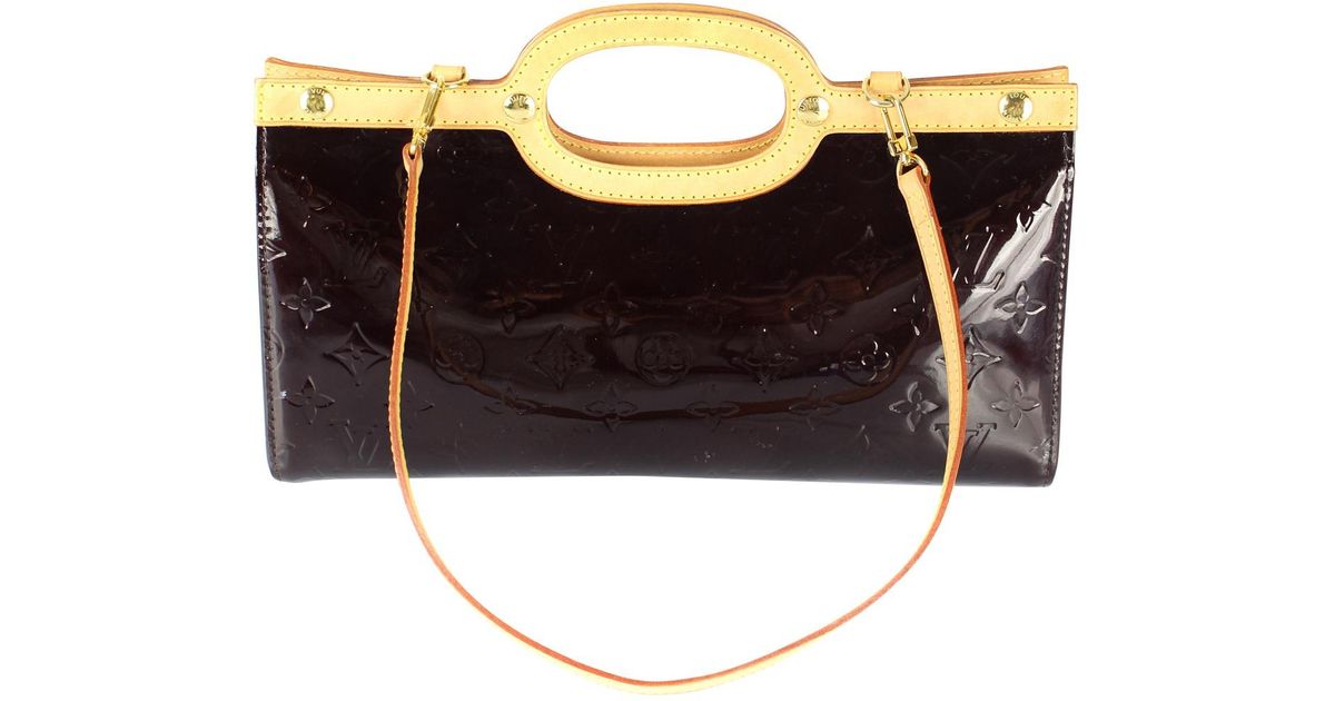 Lyst Louis Vuitton Roxbury Patent Leather Handbag In Black
