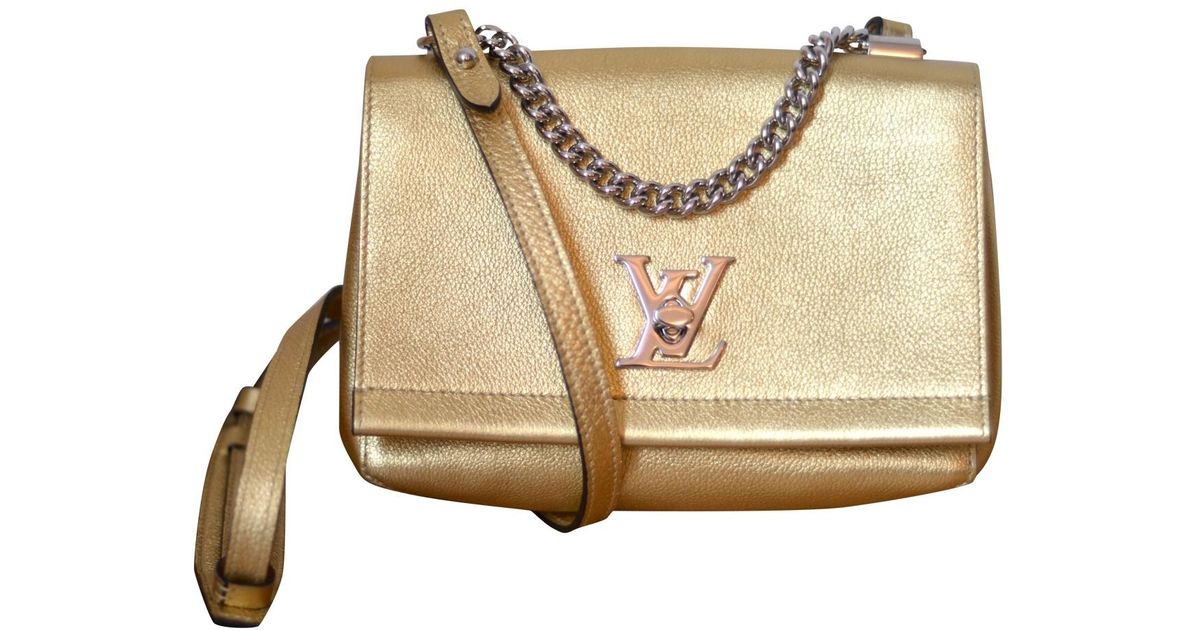 Louis Vuitton Cream & Burgundy Grained Calf Leather Lockme Day Bag