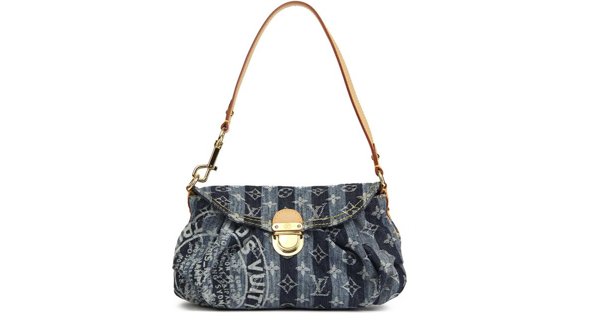 Lyst Louis Vuitton Blue Denim Jeans Handbag In