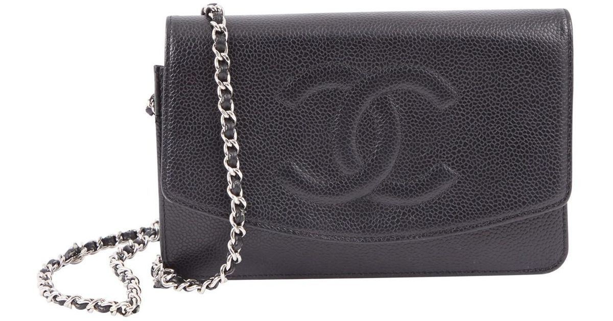 Chanel Leather Crossbody Bag In Black Lyst
