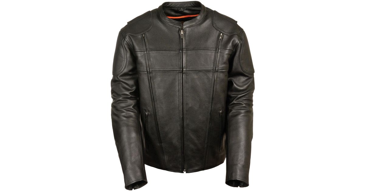 Lyst Wilsons Leather Milwaukee Tonal Striped Performance Lyst Wilsons Leather Milwaukee Tonal Striped Performance Motorcycle Jacket In Black For Men