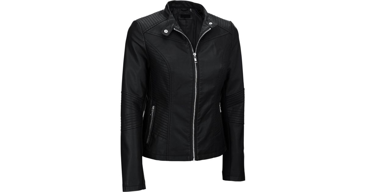 Lyst Wilsons Leather Plus Size Black Rivet Moto Mock Collar Faux Lyst Wilsons Leather Plus Size Black Rivet Moto Mock Collar Faux Jacket In