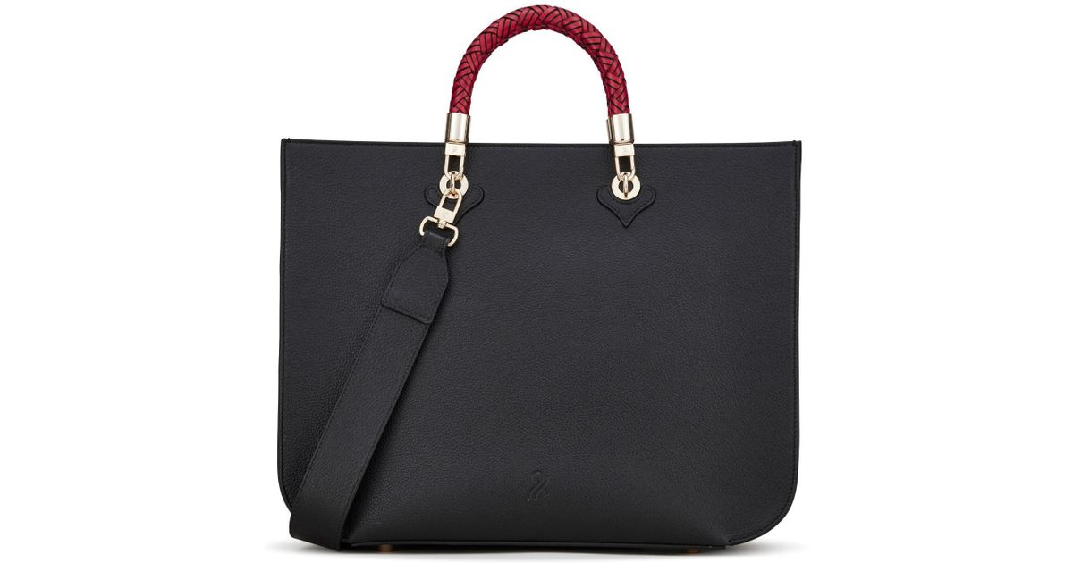 Lyst Illicia Black Interchangeable Woven Handles Cr In