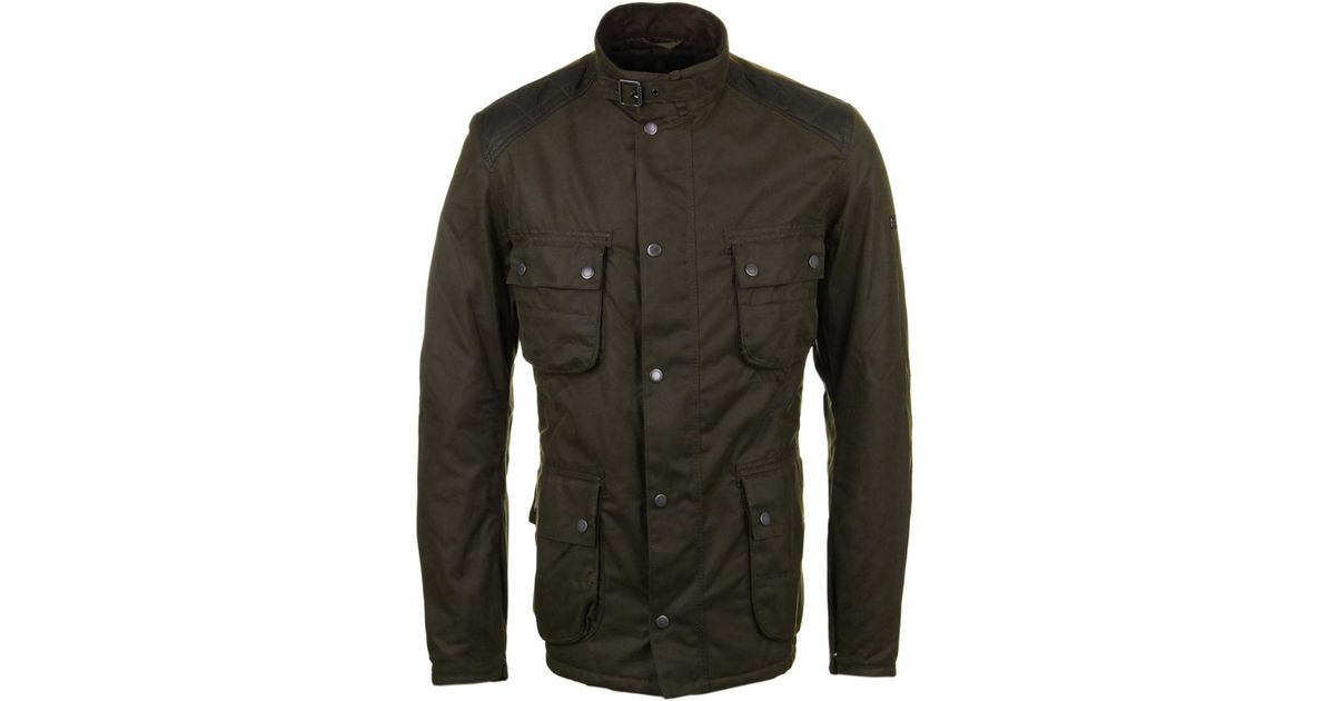 Lyst - Barbour Weir Dark Olive Waxed Cotton Jacket in Green for Men