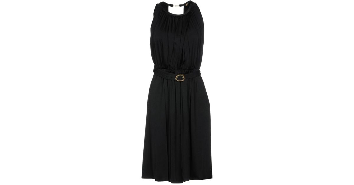 Roberto Cavalli Synthetic Short Dress in Black - Lyst