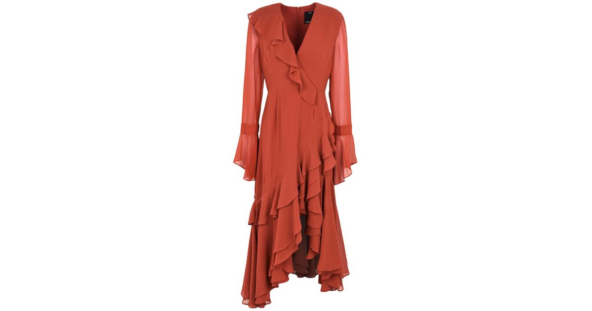 C/meo Collective Synthetic Long Dress in Rust (Red) - Lyst