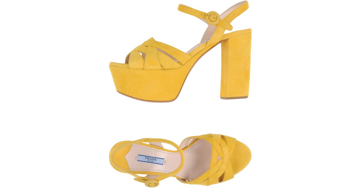 yellow prada slippers