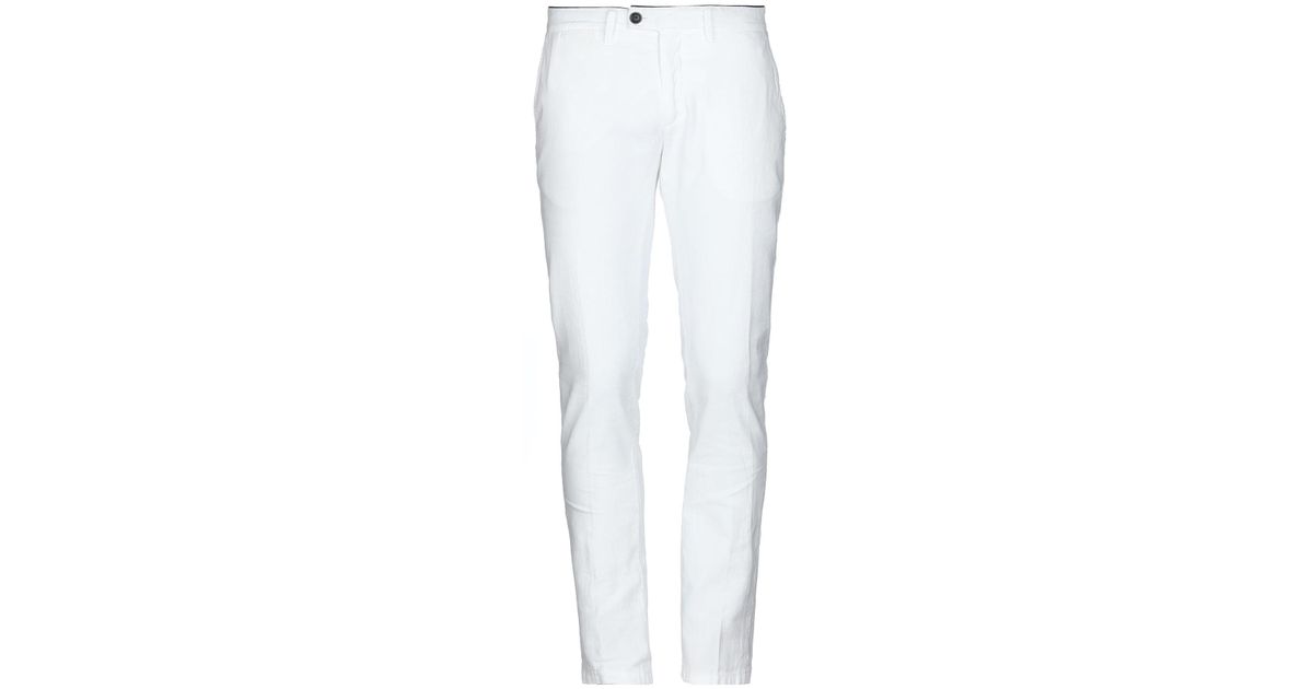 Department 5 Cotton Casual Pants in White for Men - Lyst