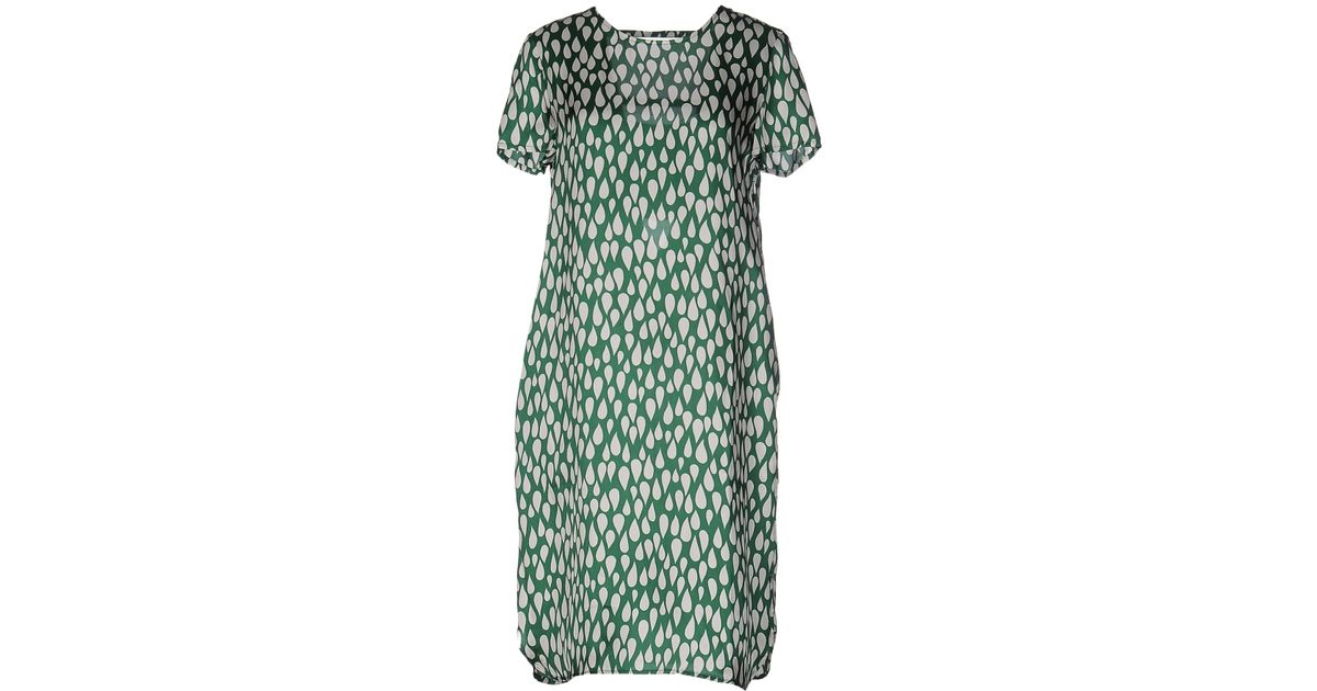 Stefanel Knee-length Dress in Green | Lyst