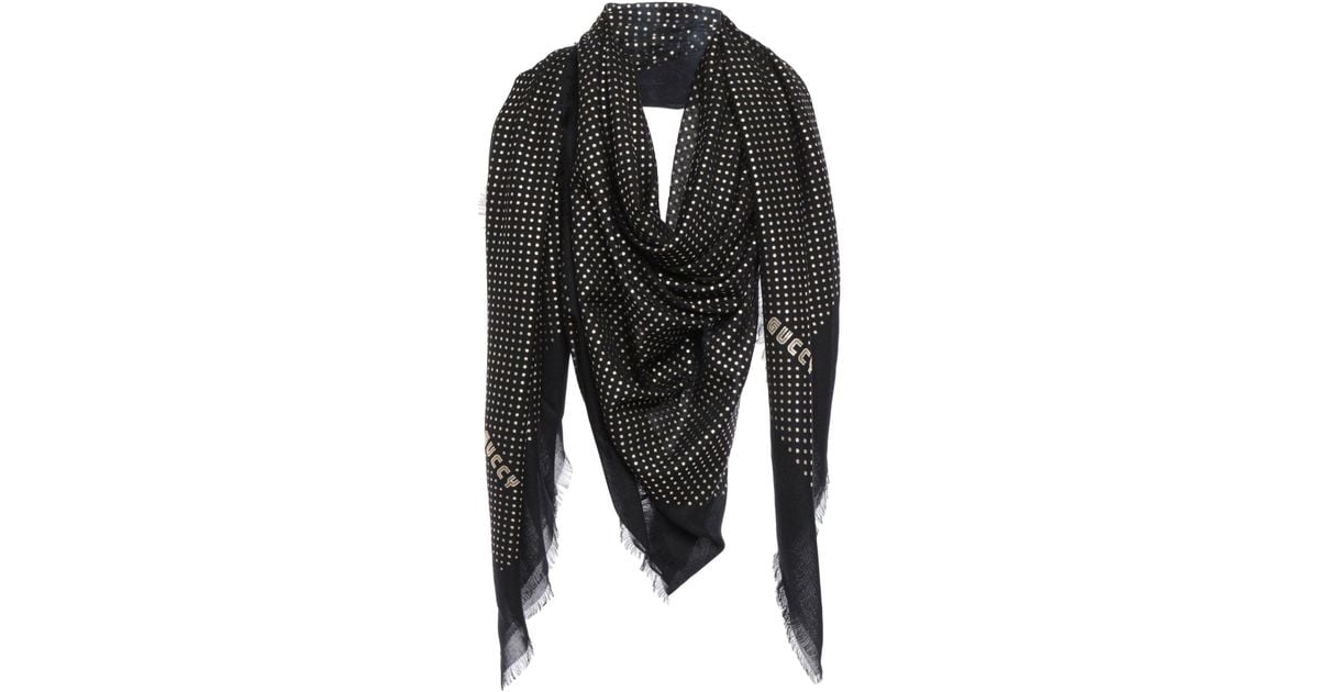 Gucci Square Scarf in Black Lyst