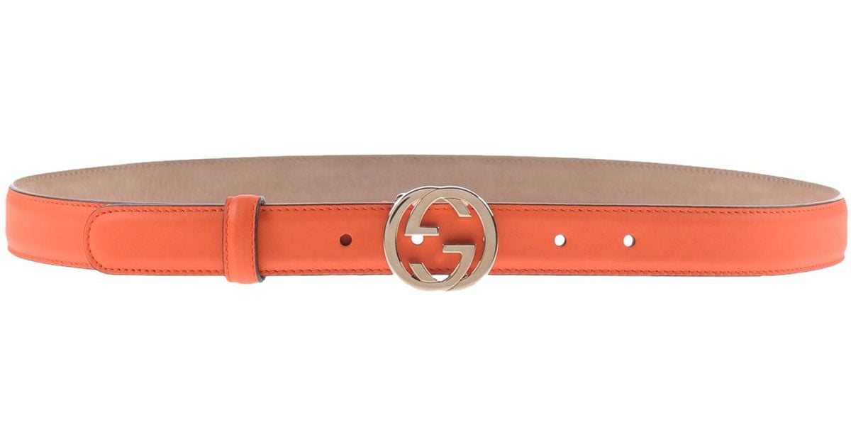 Gucci Belt in Orange | Lyst