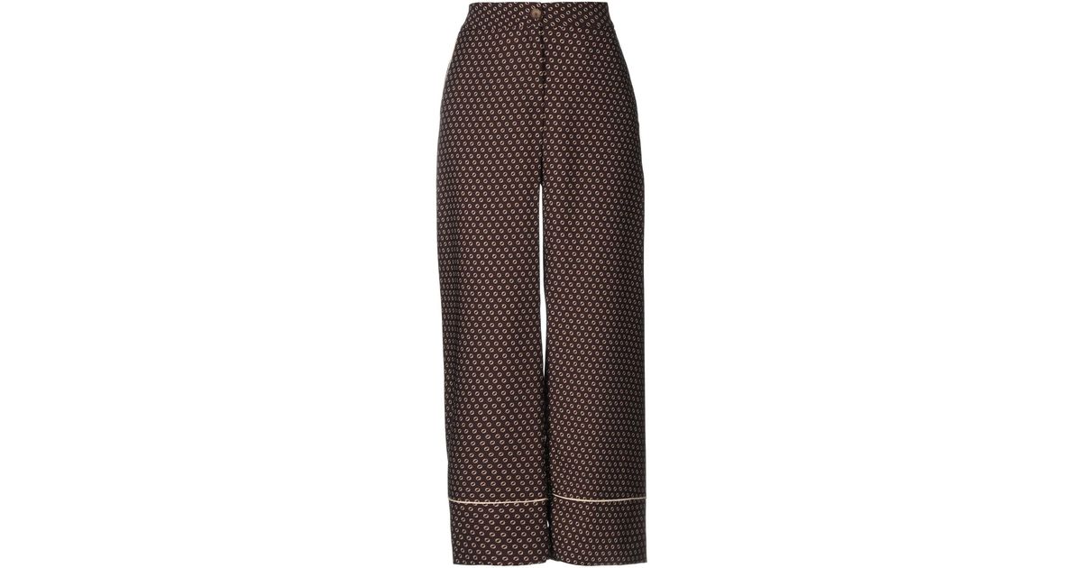 Ottod'Ame Synthetic Casual Pants in Dark Brown (Brown) - Lyst
