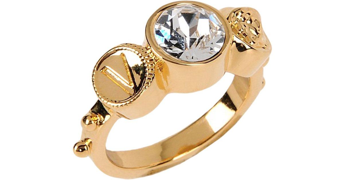 Lyst - Versace Ring in Metallic