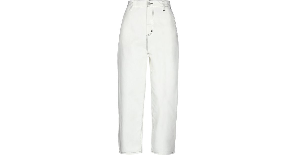 Carhartt Denim Casual Pants in White - Save 27% - Lyst