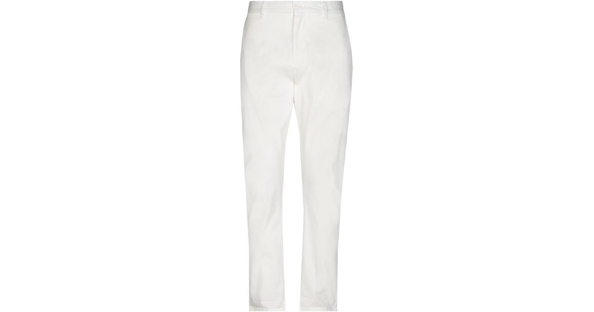 Minimum Cotton Casual Pants in White for Men - Lyst