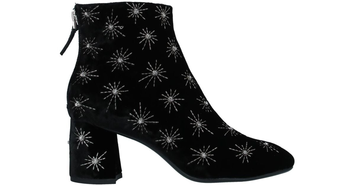 Lola Cruz Velvet Ankle Boots in Black - Save 1% - Lyst