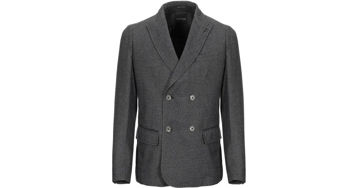 Guess Flannel Blazer in Steel Grey (Gray) for Men - Lyst