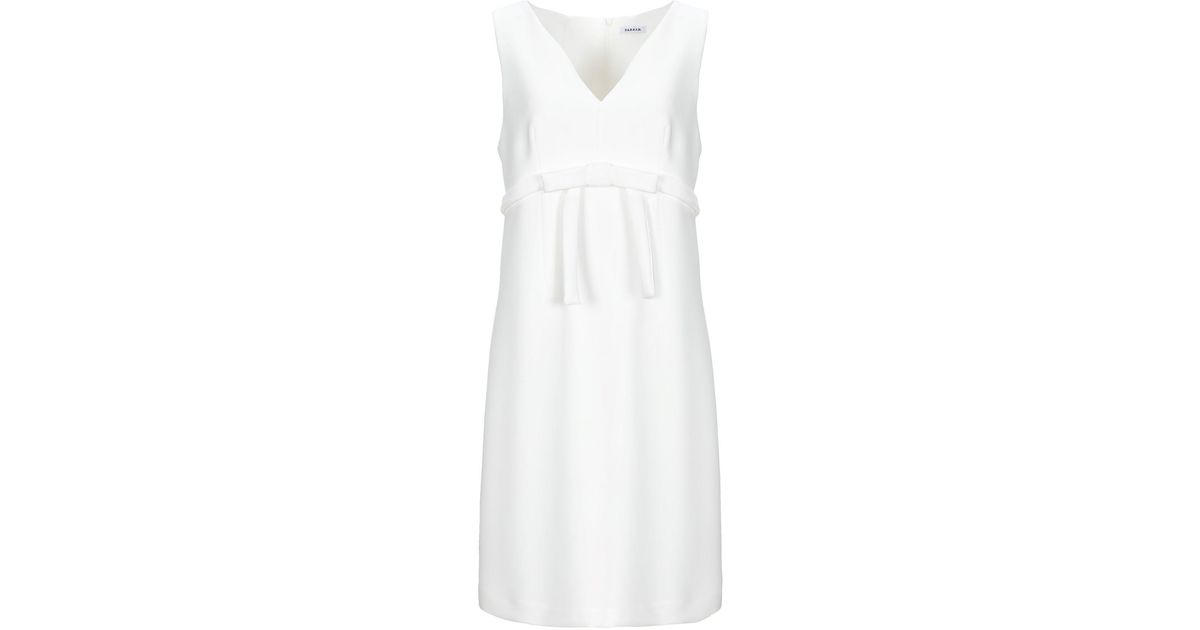 P.A.R.O.S.H. Synthetic Short Dress in White - Lyst