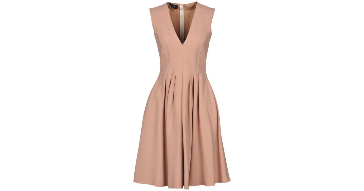 Rochas Synthetic Short Dress in Pink - Lyst