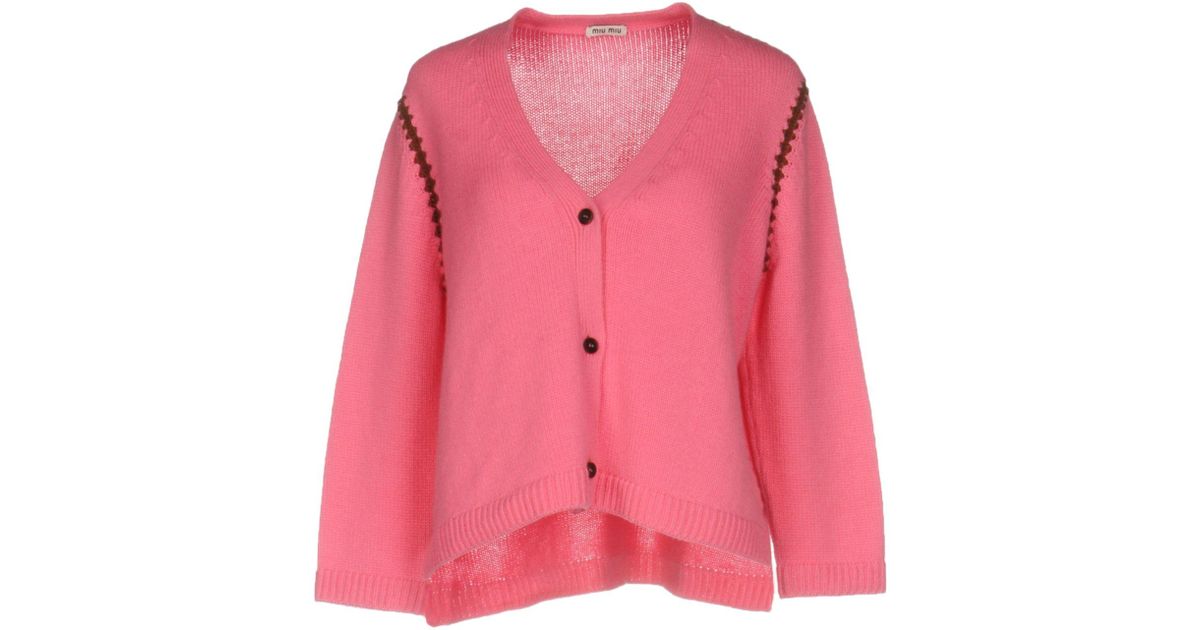 miu miu cardigan pink