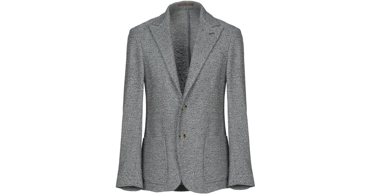 Eleventy Cotton Blazer in Black for Men - Lyst