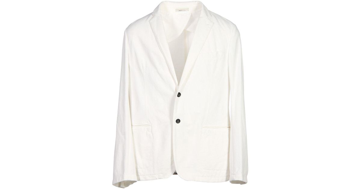 Armani Cotton Blazer in White for Men - Lyst