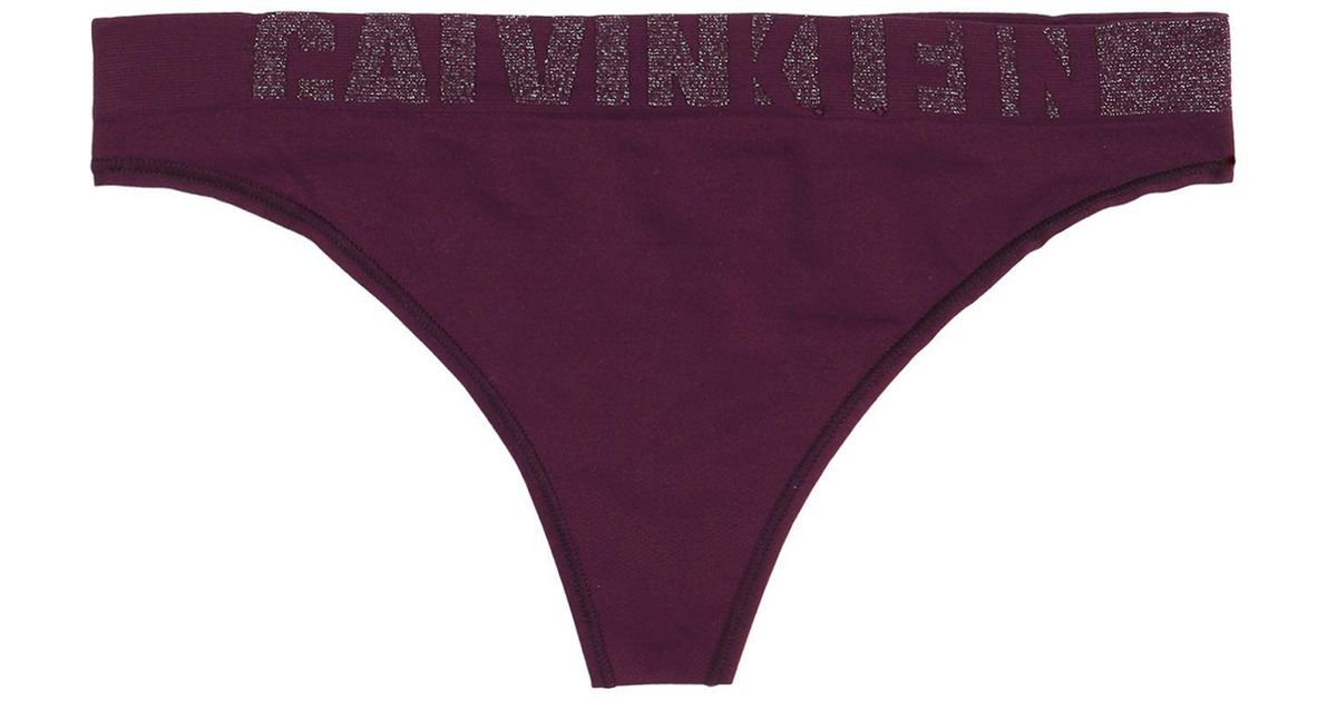 Calvin Klein Synthetic Gstring in Dark Purple (Purple) Lyst