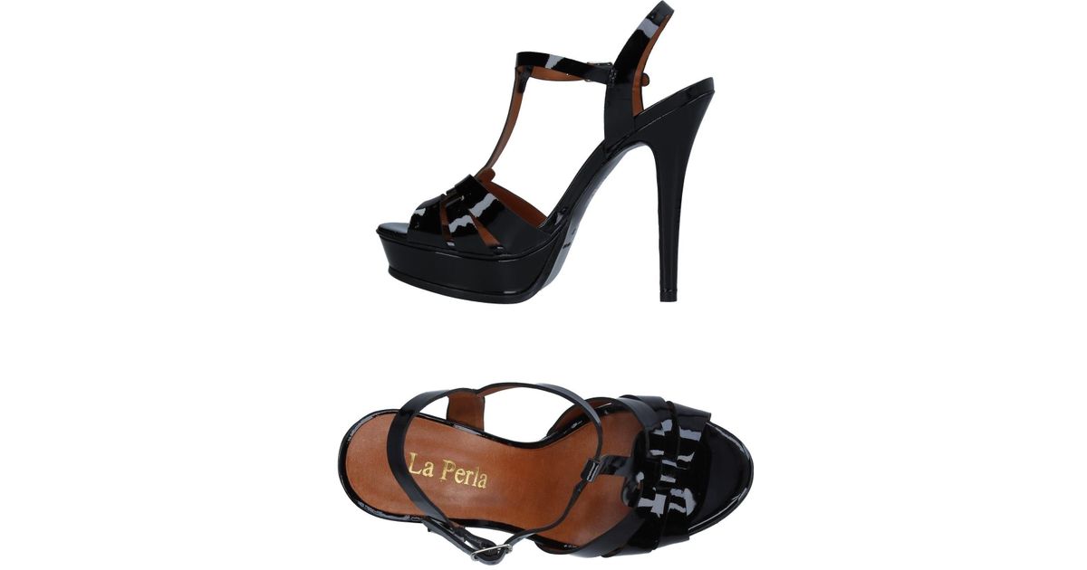 Lyst La  perla  Sandals  in Black