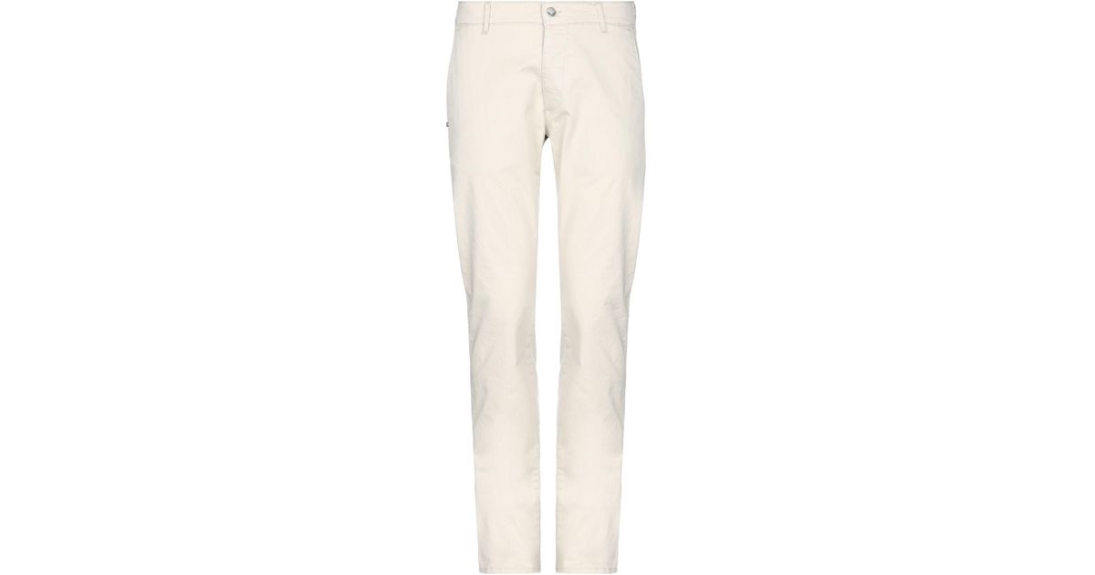 Grey Daniele Alessandrini Cotton Casual Pants in Beige (Natural) for ...