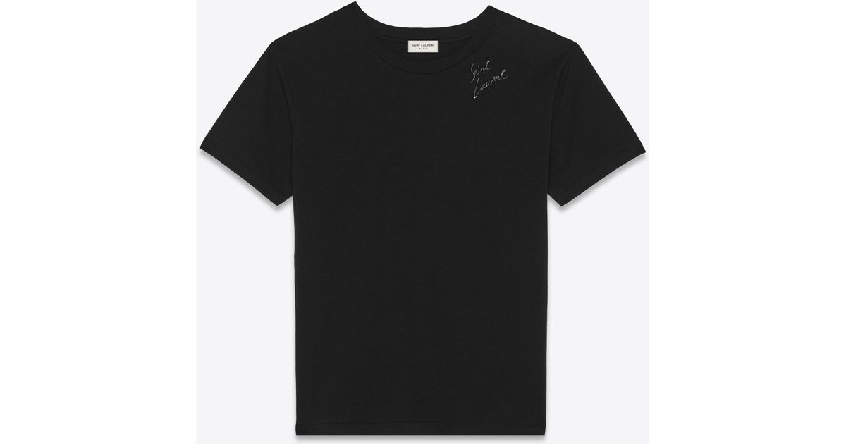 saint laurent script tee