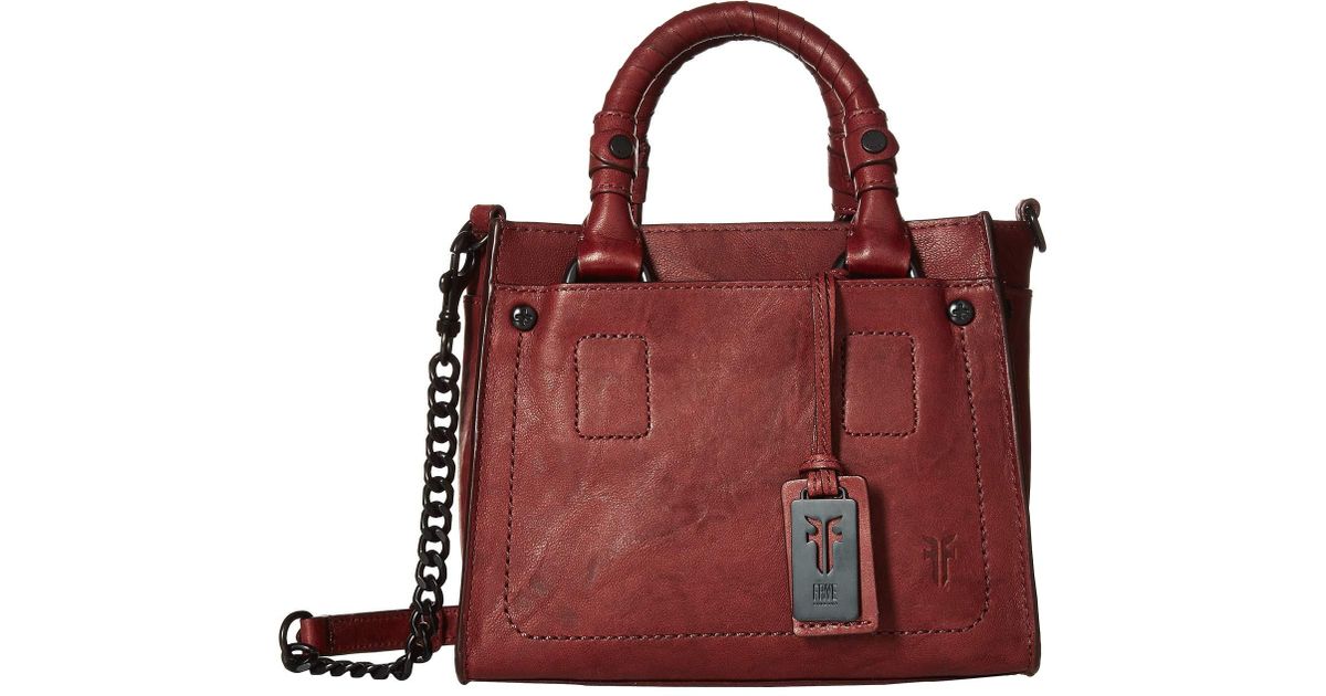 Frye Red Demi Mini Satchel Whiskey Antique Soft Vintage Handbags Lyst