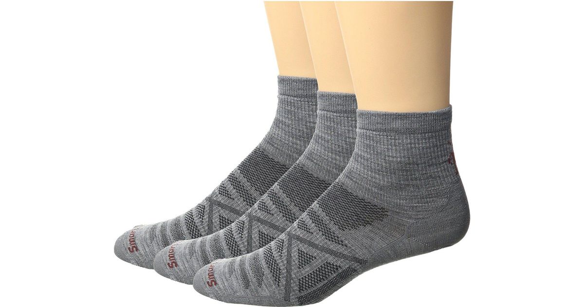Lyst Smartwool Phd Outdoor Ultra Light Mini 3 Pack Gray Lyst Smartwool Phd Outdoor Ultra Light Mini 3 Pack Gray Men S Crew Cut Socks Shoes In For