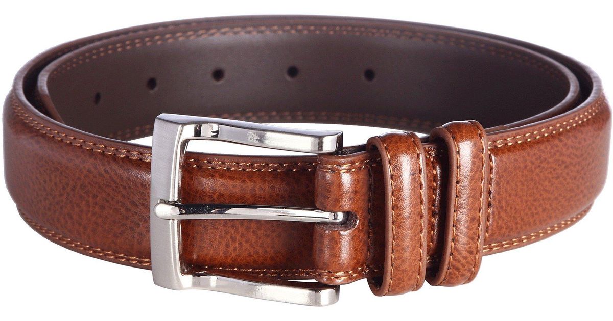 Florsheim Pebble Grain 32mm Leather Belt in Brown for Men - Lyst