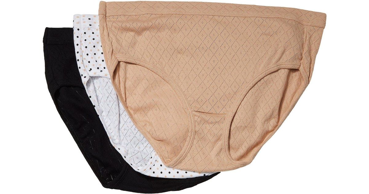 Jockey Cotton Elance Breathe Hipster 3pack in Natural Save 15 Lyst