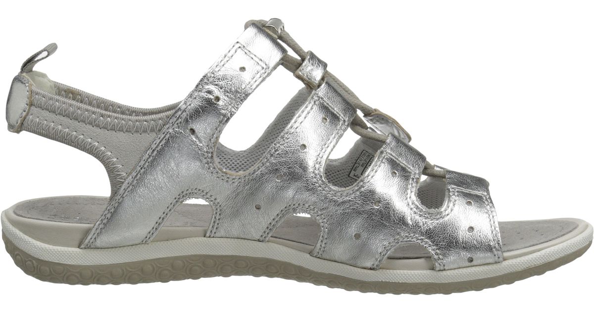 Geox J Vaniett B Navy/Red Durabuck - Fisherman Sandals - Awesome Shoes