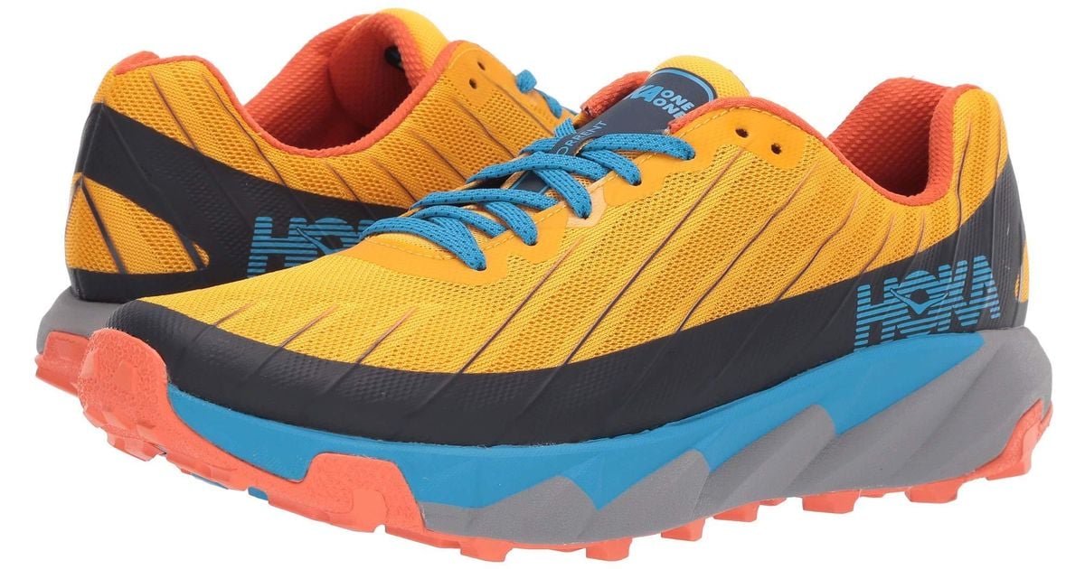 Hoka One One Multicolor Torrent (gold Fusion/dresden Blue) Men\u0027s Running Shoes for men